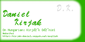 daniel kirjak business card